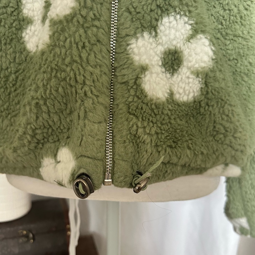 Green Floral Kids Jacket women‎ size medium - Picture 3 of 13